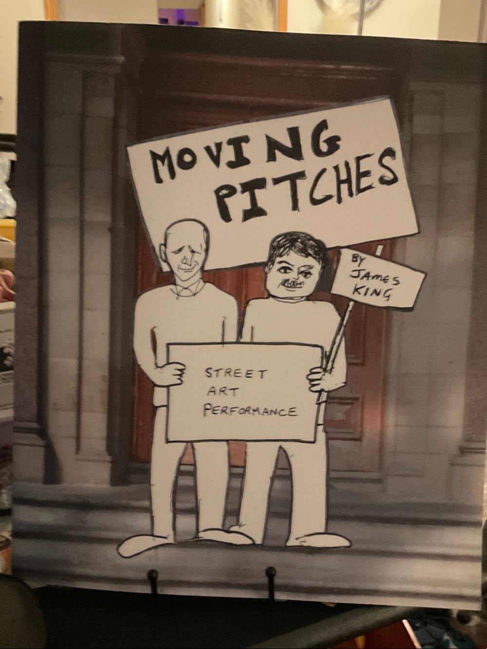 Moving Pitches Street Art Print - White